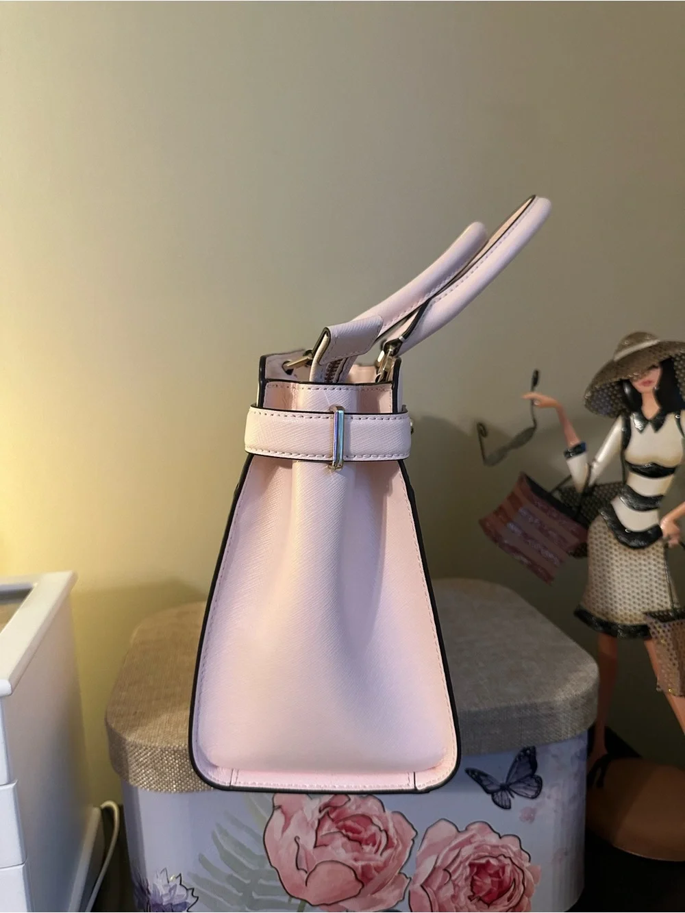 kate spade Staci Blush Pink Leather Medium Crossbody Satchel